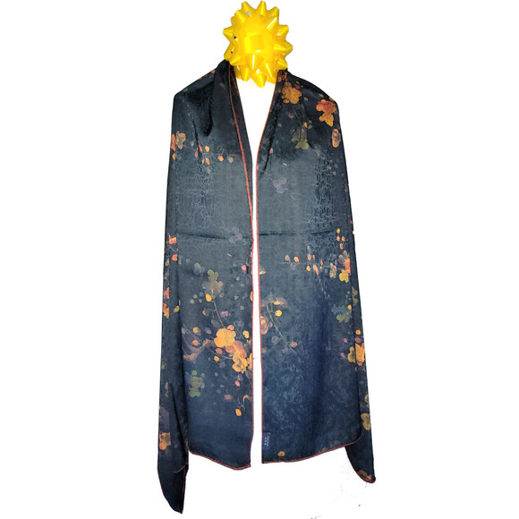 NWT Double-Sided Silk Scarf 27"x70" Long Rectangle Shawl Wrap 8692 - Picture 5 of 9